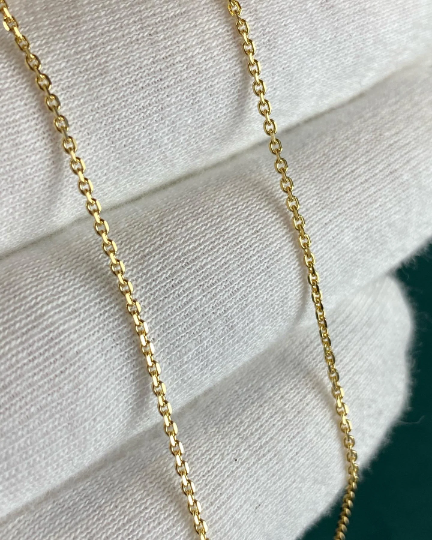 9ct Solid Gold Trace Chain 1.2mm.