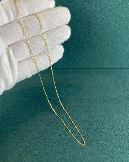 9ct Solid Gold Trace Chain 1.2mm.